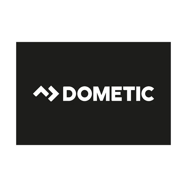 Flagge DOMETIC in schwarz mit Logo in weiß im Querformat 150 x 100 cm - Image 2